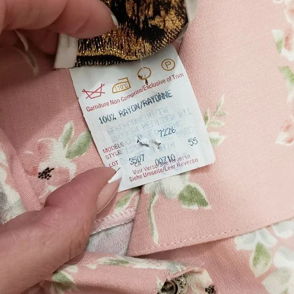 Joseph Ribkoff  Vintage Cottagecore Pink Floral Dress 10 - Picture 9 of 10